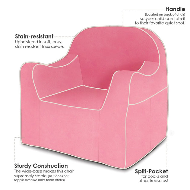 Suede discount pink chair