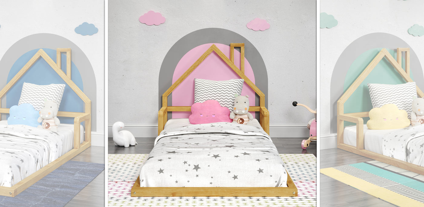 Casita Kids House Montessori inspired Floor Wood Twin Bed
PKCASTFB