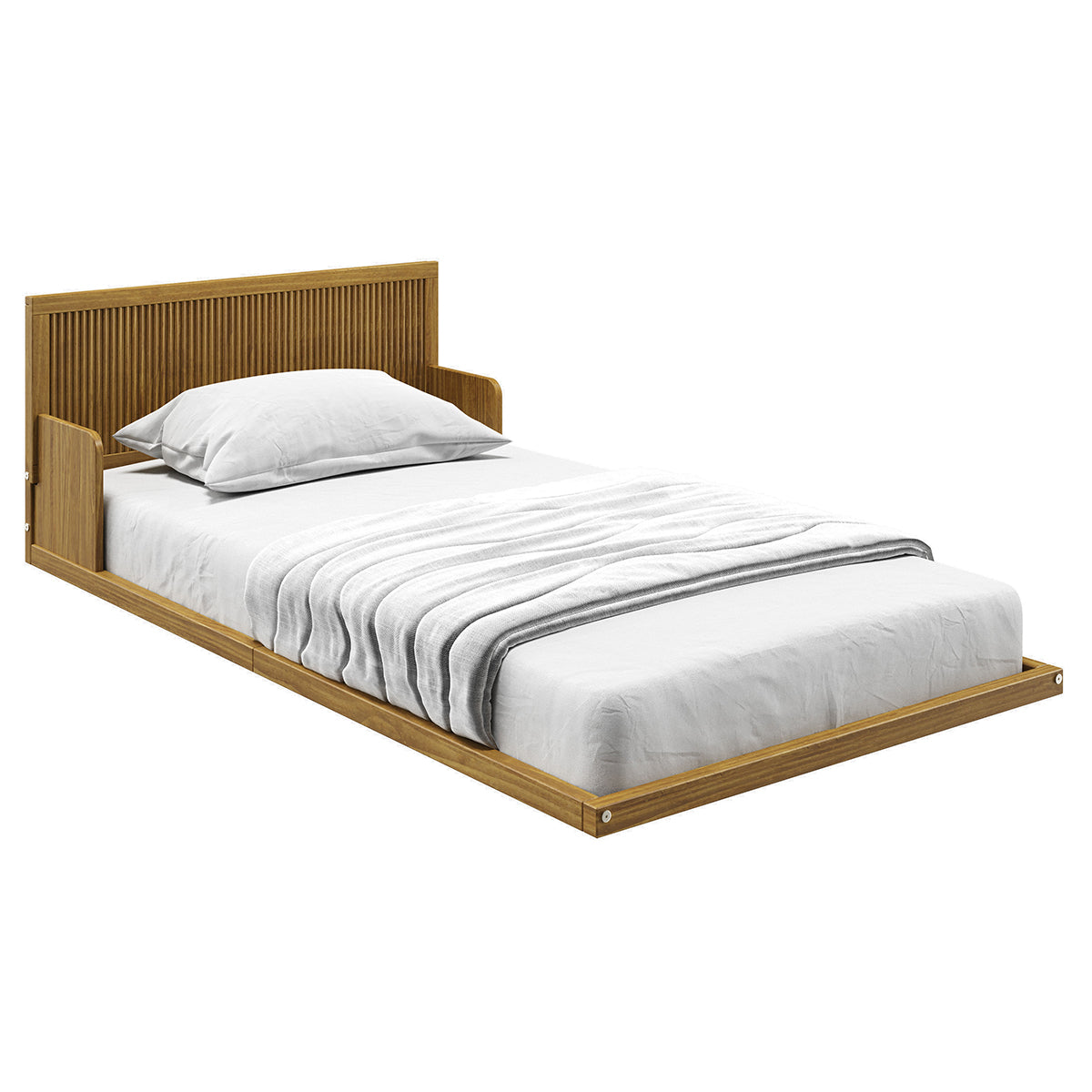 Reeded Wood Floor Bed