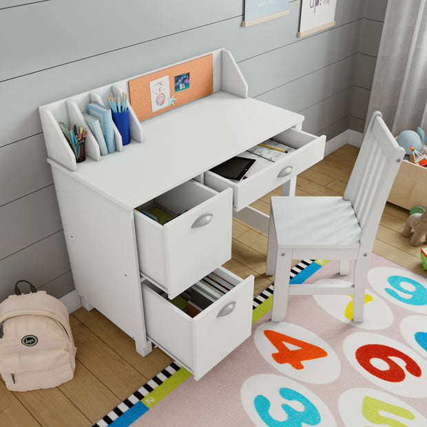 P'kolino Kids Desk and Chair - White