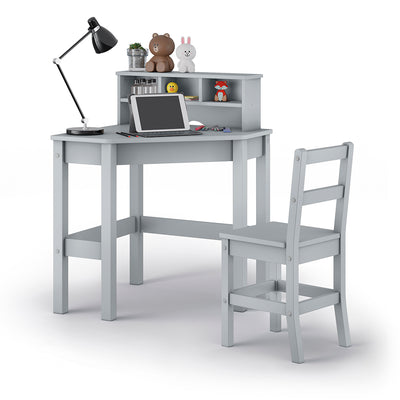 P'kolino Kids Corner Desk and Chair - Grey